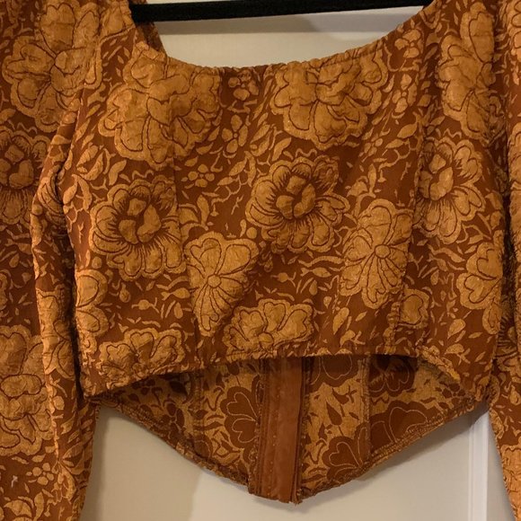 Brocade Crop Top sz XS - Picture 2 of 4
